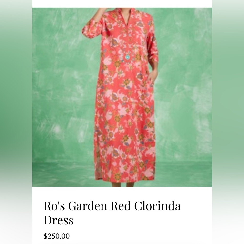 Ro’s Garden Red Clorinda Dress - Size Small